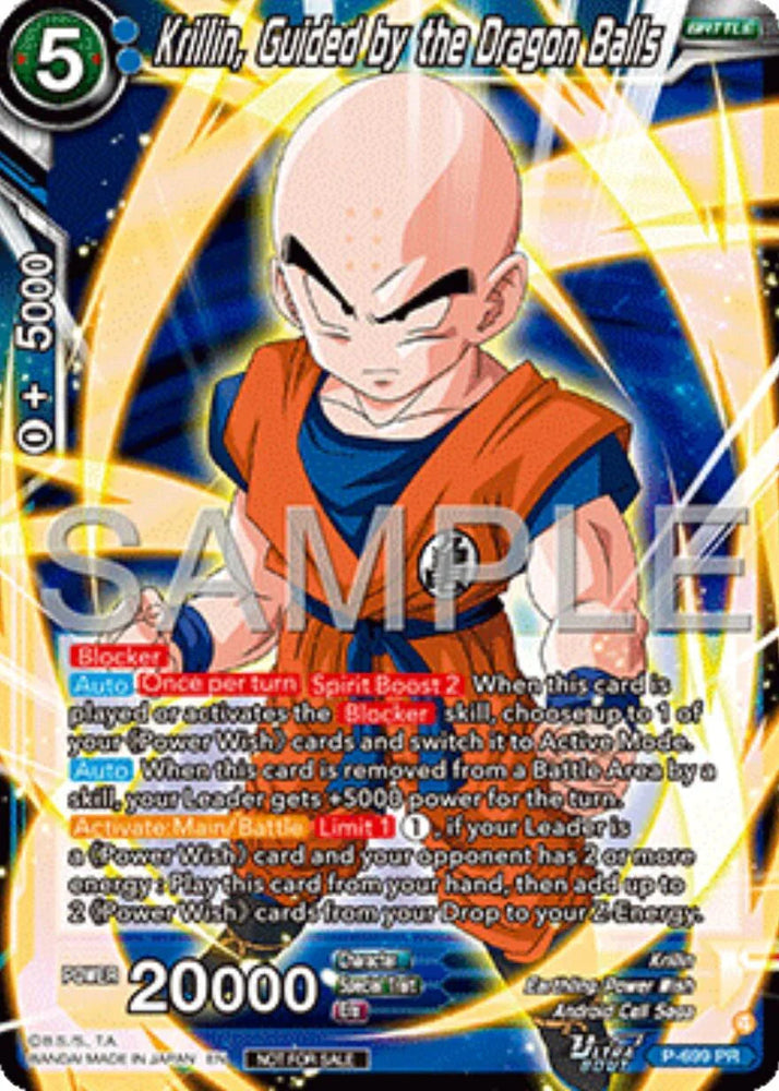 Krillin, Guided by the Dragon Balls (Ultra-Bout Series Tournament Pack Vol.13) (P-699) [Tournament Promotion Cards] (ONLINE ORDER ONLY)
