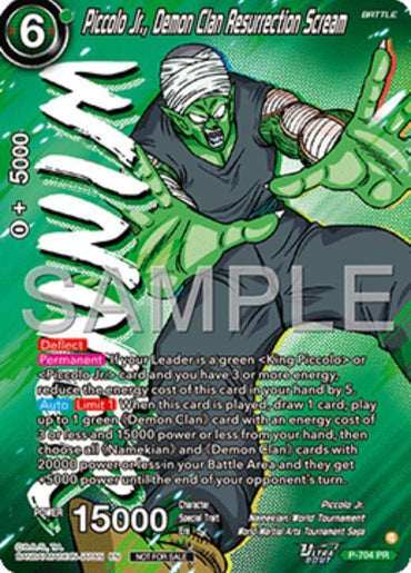 Piccolo Jr., Demon Clan Resurrection Scream (Ultra-Bout Series Tournament Pack Vol.13) (Winner) (P-704) [Tournament Promotion Cards] (ONLINE ORDER ONLY)