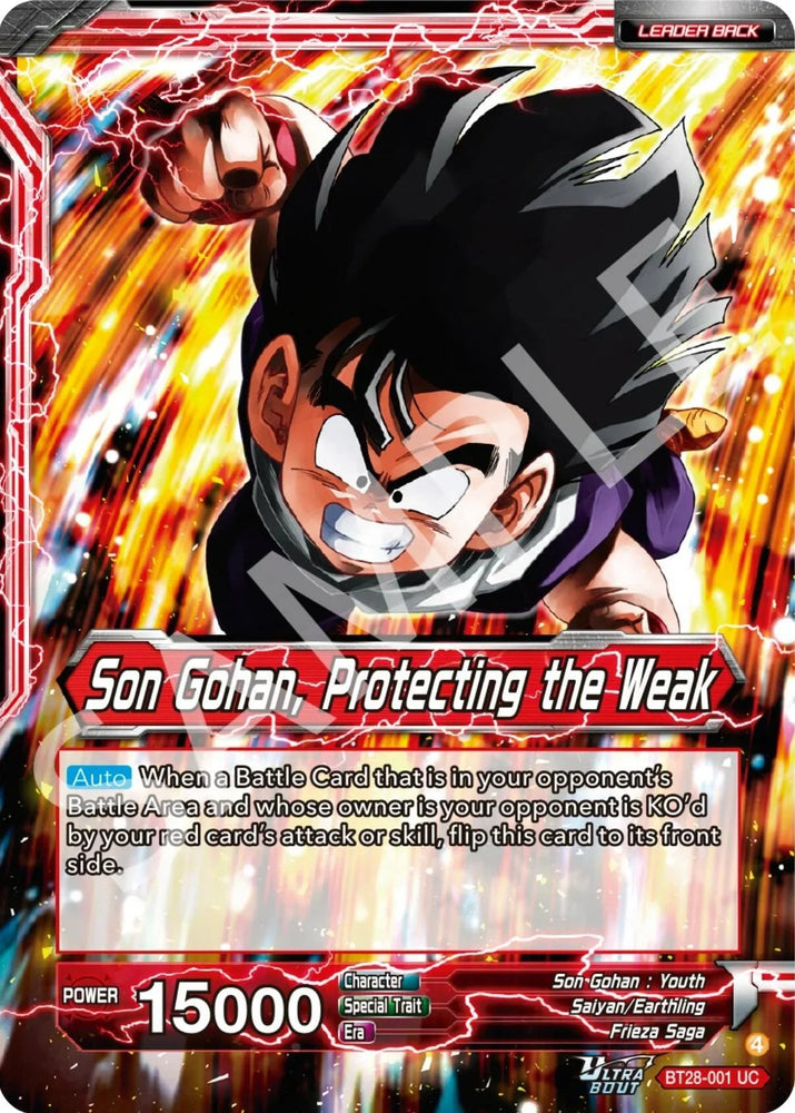 Son Gohan // Son Gohan, Protecting the Weak (BT28-001) [Prismatic Clash] (ONLINE ORDER ONLY)