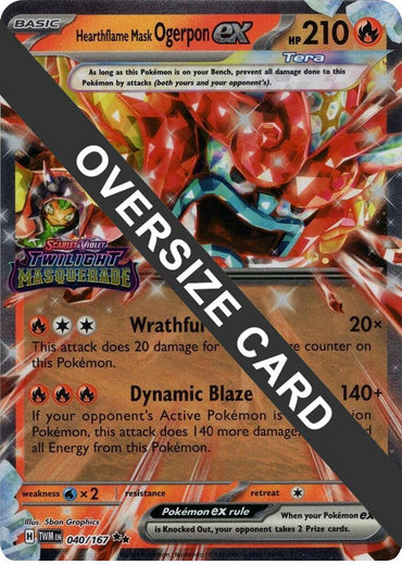 Hearthflame Mask Ogerpon ex (040/167) (Jumbo Card) [Scarlet & Violet: Twilight Masquerade] (ONLINE ORDER ONLY)