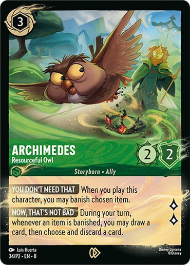 Archimedes - Resourceful Owl (34/P2) [Promo Cards] (ONLINE ORDER ONLY)
