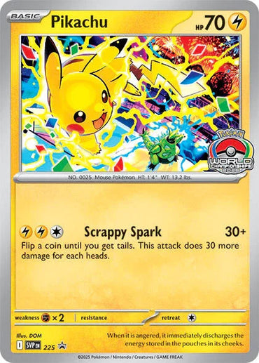 Pikachu (225) (World Championship 2025) [Scarlet & Violet: Black Star Promos] (ONLINE ORDER ONLY)