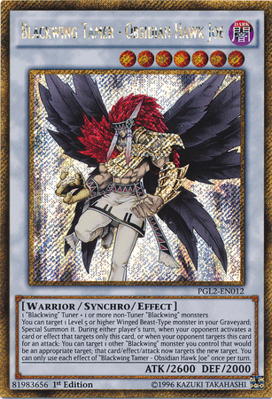Blackwing Tamer - Obsidian Hawk Joe [PGL2-EN012] Gold Secret Rare (ONLINE ORDER ONLY)