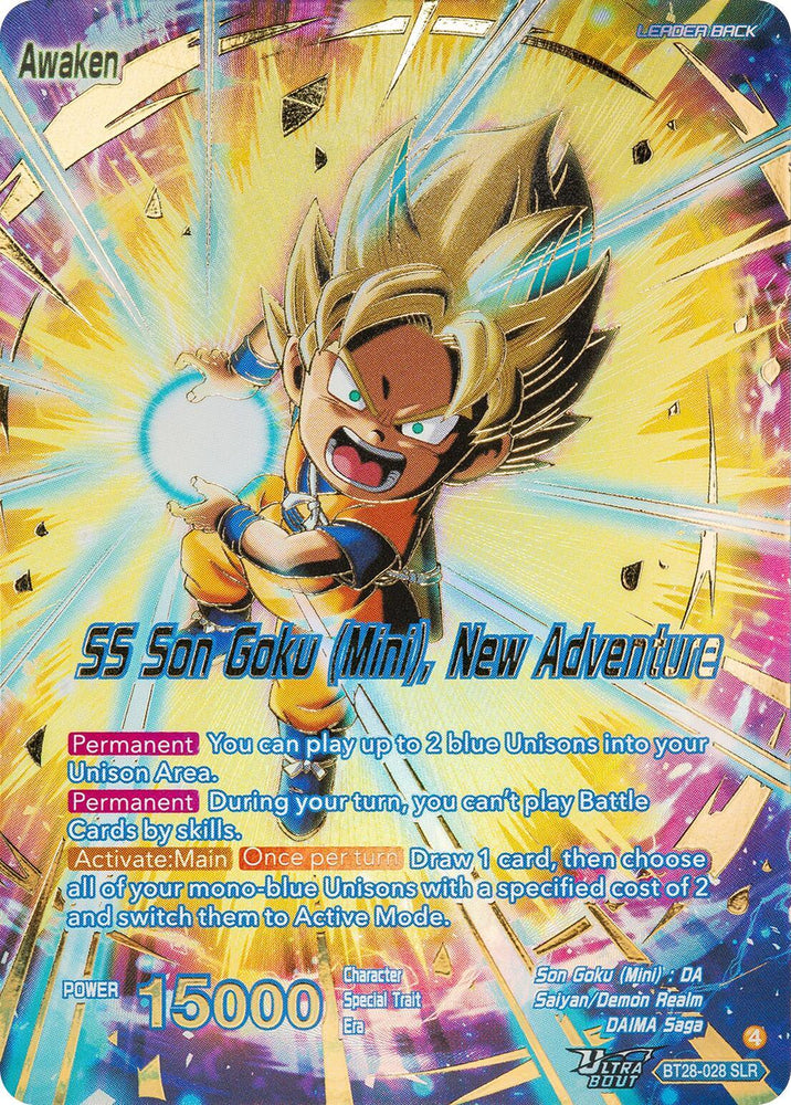 Son Goku (Mini) // SS Son Goku (Mini), New Adventure (SLR) (BT28-028) [Prismatic Clash] (ONLINE ORDER ONLY)