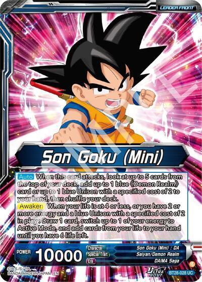 Son Goku (Mini) // SS Son Goku (Mini), New Adventure (SLR) (BT28-028) [Prismatic Clash] (ONLINE ORDER ONLY)