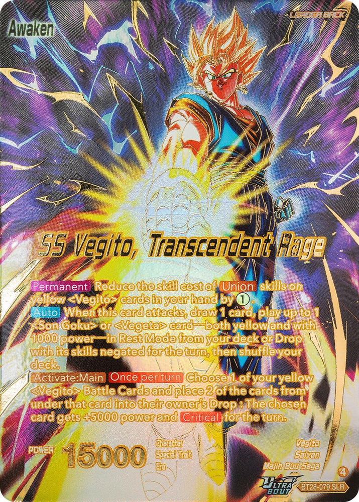 Vegito // SS Vegito, Transcendent Rage (SLR) (BT28-079) [Prismatic Clash] (ONLINE ORDER ONLY)
