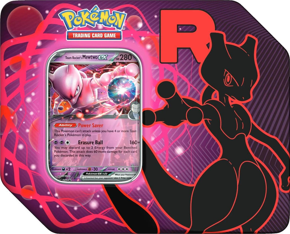 Team Rocket Tin [Team Rocket's Mewtwo ex] [MCAP] (ONLINE ORDER ONLY)