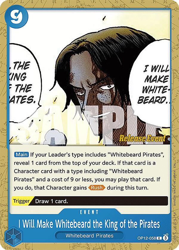 I Will Make Whitebeard the King of the Pirates [Legacy of the Master Release Event Cards] (ONLINE ORDER ONLY)