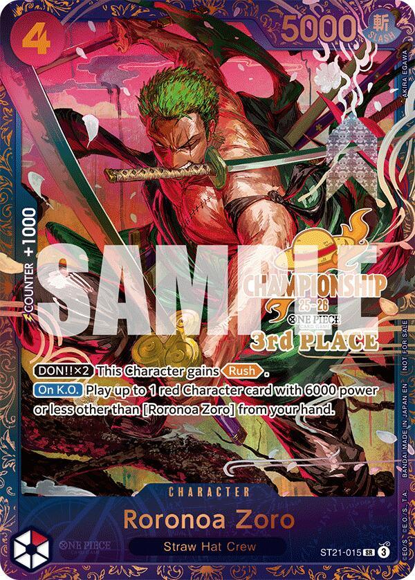 Roronoa Zoro (CS 25-26 3rd Place) [One Piece Promotion Cards] (ONLINE ORDER ONLY)