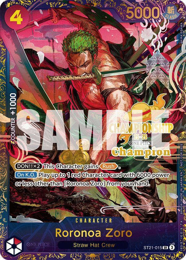 Roronoa Zoro (CS 25-26 1st Place) [One Piece Promotion Cards] (ONLINE ORDER ONLY)