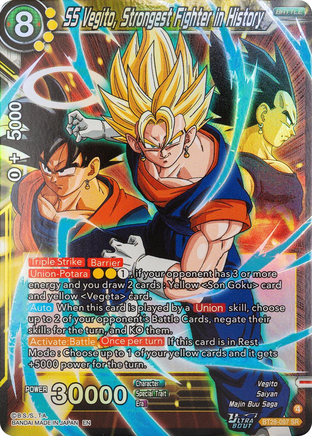 SS Vegito, Strongest Fighter in History (BT28-097) [Prismatic Clash] (ONLINE ORDER ONLY)