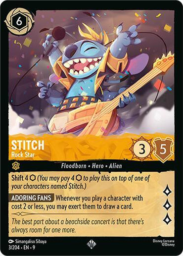 Stitch - Rock Star (3/204) [Fabled] (ONLINE ORDER ONLY)