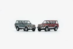 BM Creations Toyota Land Cruiser LC76 Dark Red / Dark Grey - RHD 1:64 (ONLINE ORDER ONLY)
