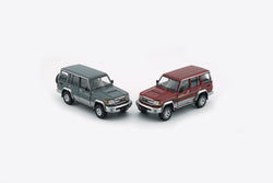 BM Creations Toyota Land Cruiser LC76 Dark Red / Dark Grey - RHD 1:64 (ONLINE ORDER ONLY)