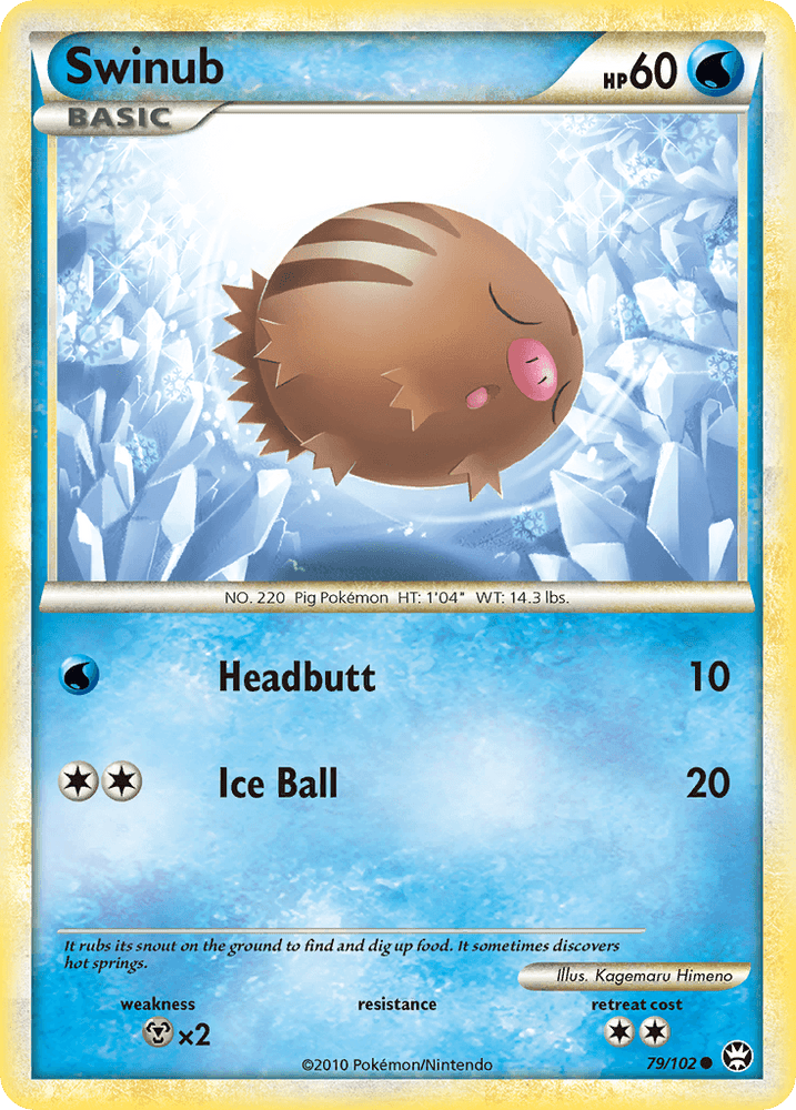 Swinub (79/102) [HeartGold & SoulSilver: Triumphant] (Online Only)