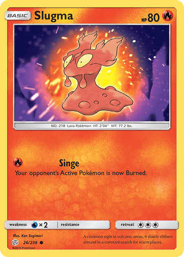Slugma (26/236) [Sun & Moon: Cosmic Eclipse] (Online Only)