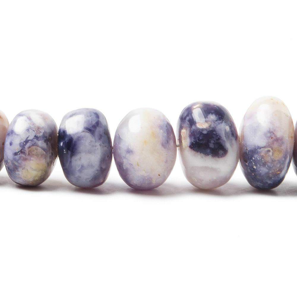 6.5-10.5mm Morado Purple Opal Plain Rondelle Beads 18 inch 88 pieces (ONLINE ORDER ONLY)