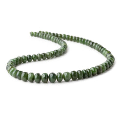 6.5-10mm Nephrite Jade Plain Rondelle Beads 18 inch 83 pieces (ONLINE ORDER ONLY)