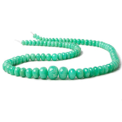 6.5-11.5mm Chrysoprase plain rondelle beads 20 inch 95 pieces A (ONLINE ORDER ONLY)
