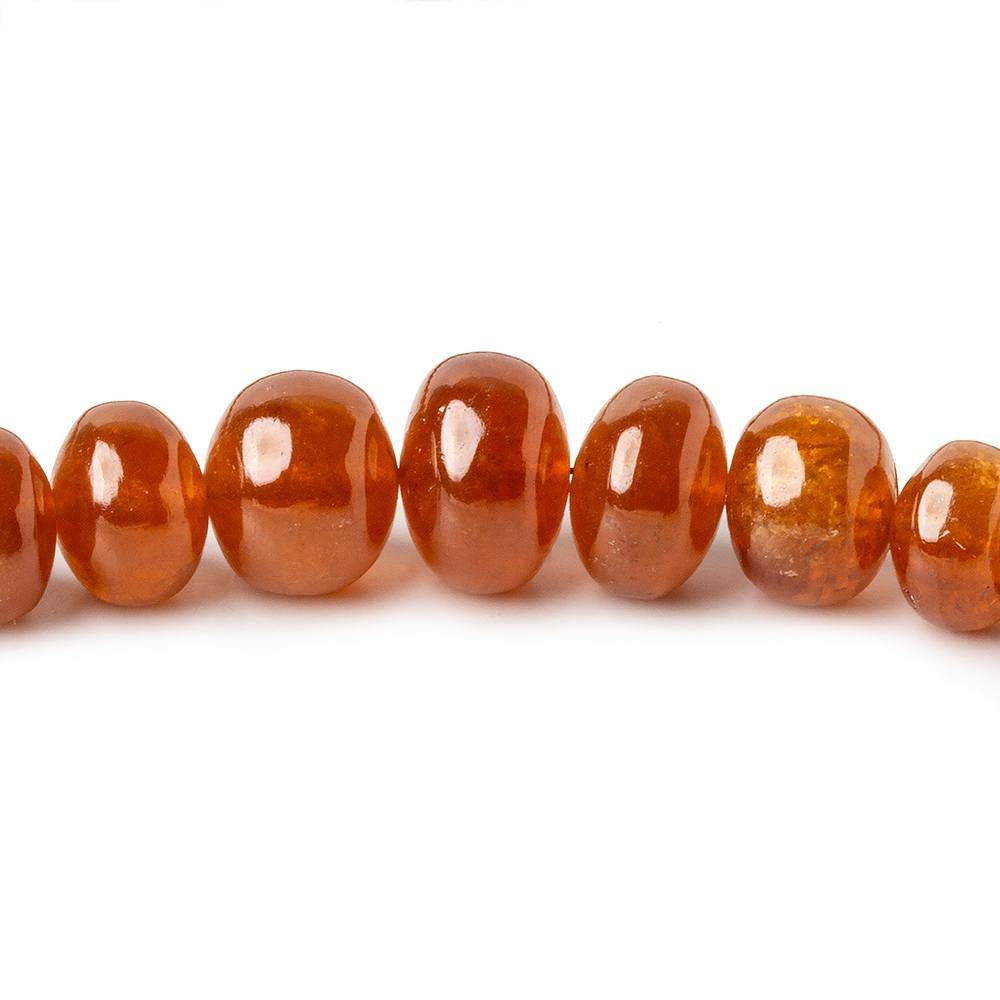 4.5-9mm Mandarin Garnet Plain Rondelle Beads 15 inch 94 pieces (ONLINE ORDER ONLY)