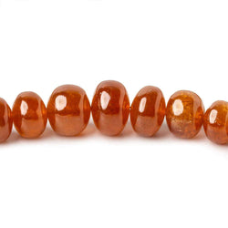 4.5-9mm Mandarin Garnet Plain Rondelle Beads 15 inch 94 pieces (ONLINE ORDER ONLY)