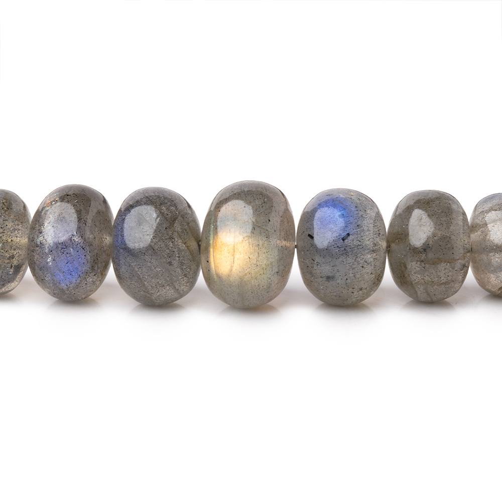 6.5-11mm Labradorite Plain Rondelle Beads 16 inch 73 pieces AAA (ONLINE ORDER ONLY)
