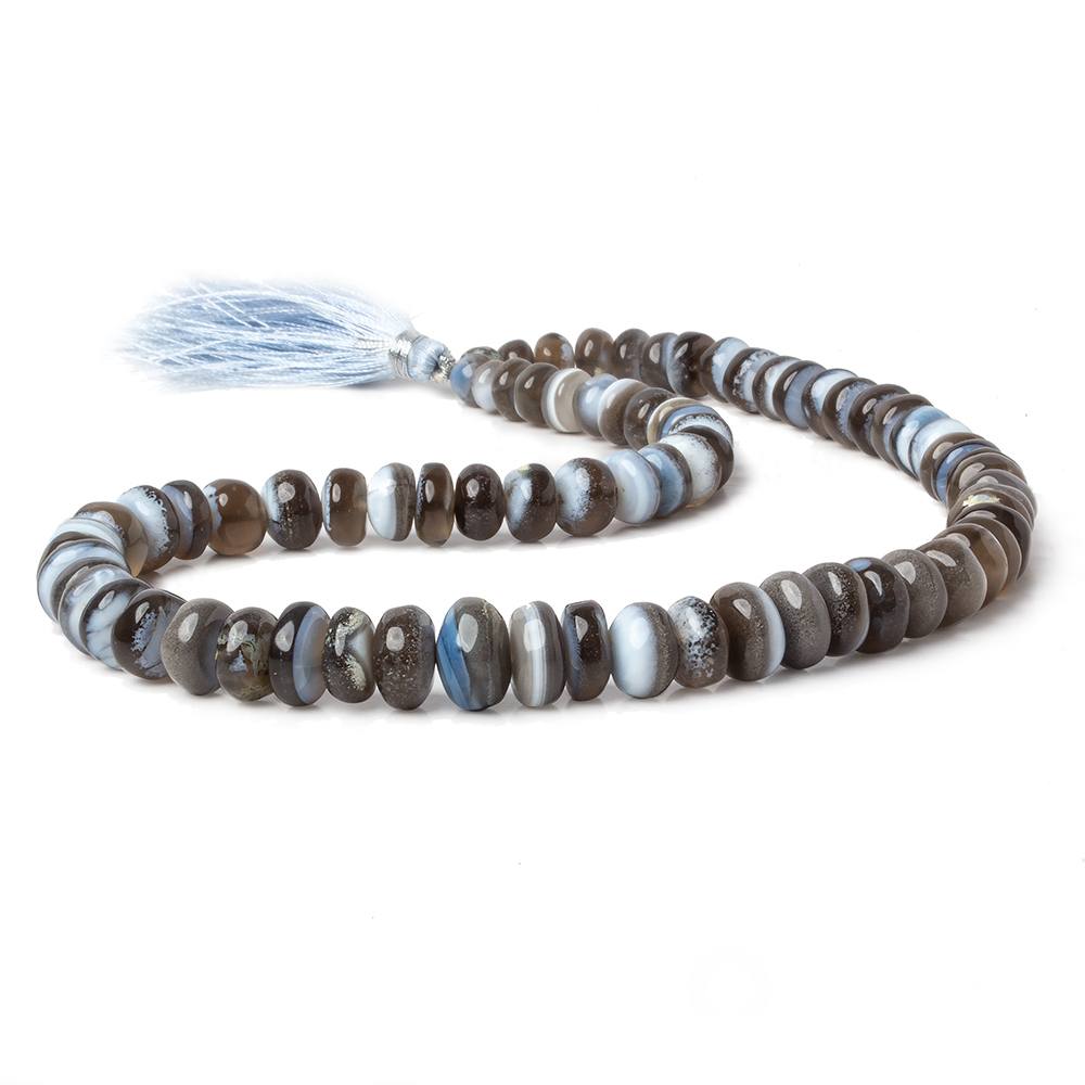 6.5-11mm Owyhee Blue Opal Plain Rondelles 16 inches 76 pieces AA (ONLINE ORDER ONLY)