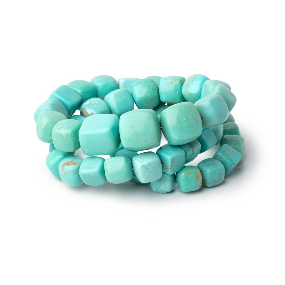 6.5-12.5mm Sleeping Beauty Turquoise Plain Cubes 16 inch 48 Beads AAA (ONLINE ORDER ONLY)