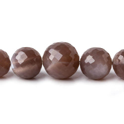 6.5-13mm Chocolate Moonstone faceted round beads 16 inch 45 pieces (ONLINE ORDER ONLY)