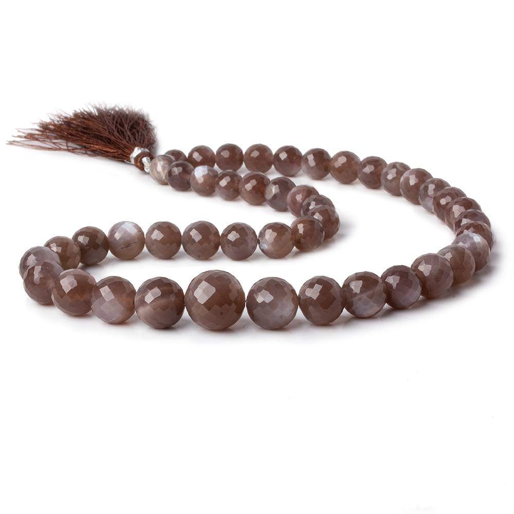6.5-13mm Chocolate Moonstone faceted round beads 16 inch 45 pieces (ONLINE ORDER ONLY)