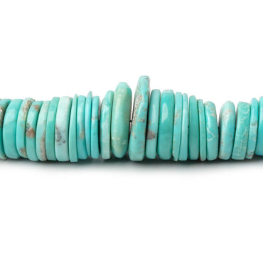 6.5-14mm Sleeping Beauty Turquoise Plain Heishi Beads 15 inch 203 pieces (ONLINE ORDER ONLY)