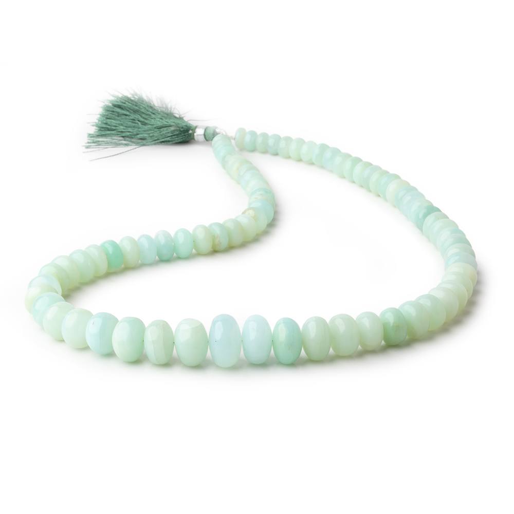 6.5-15mm Blue Peruvian Opal Plain Rondelle Beads 18 inch 75 pieces AA (ONLINE ORDER ONLY)