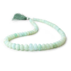 6.5-15mm Blue Peruvian Opal Plain Rondelle Beads 18 inch 75 pieces AA (ONLINE ORDER ONLY)