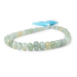 6.5-16.5mm Aquamarine Plain Rondelle Beads 15 inch 53 pieces (ONLINE ORDER ONLY)