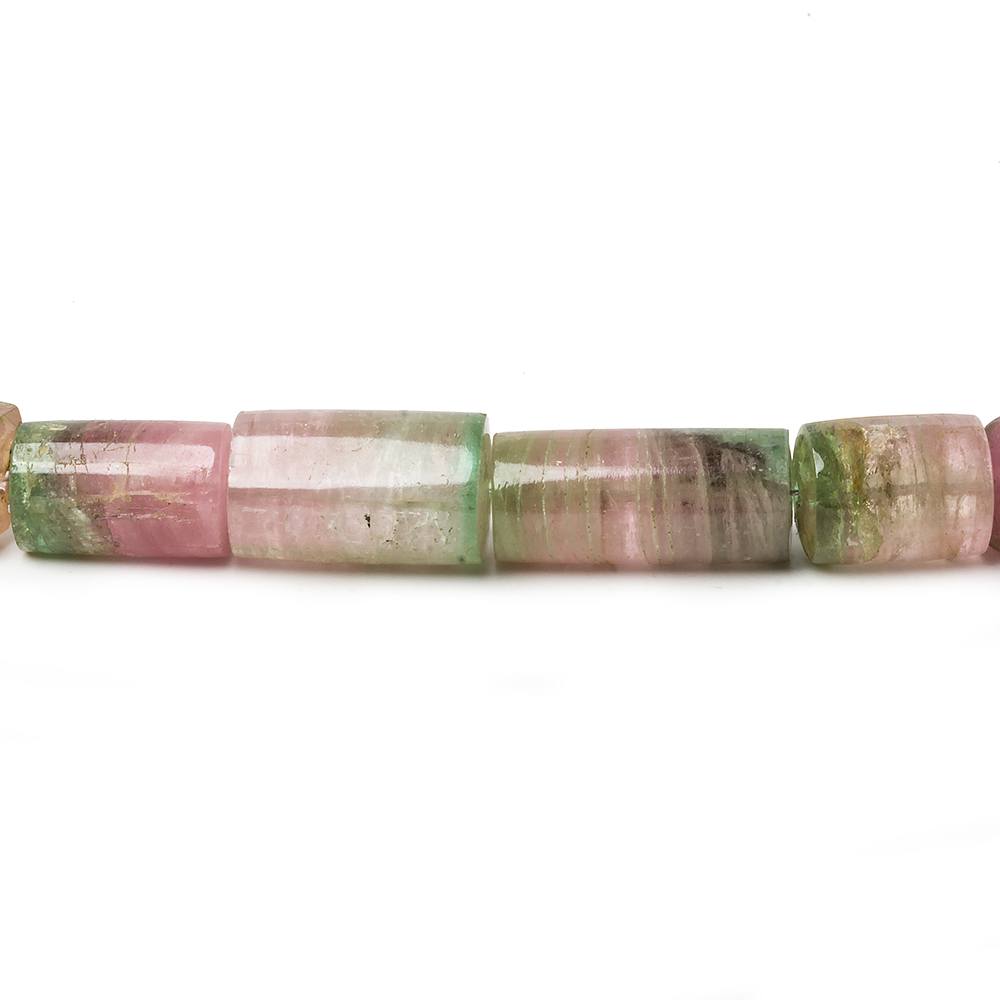6.5-20mm Polychromatic and Watermelon Tourmaline Natural Crystal Tube Beads 20 inch 48 pcs (ONLINE ORDER ONLY)