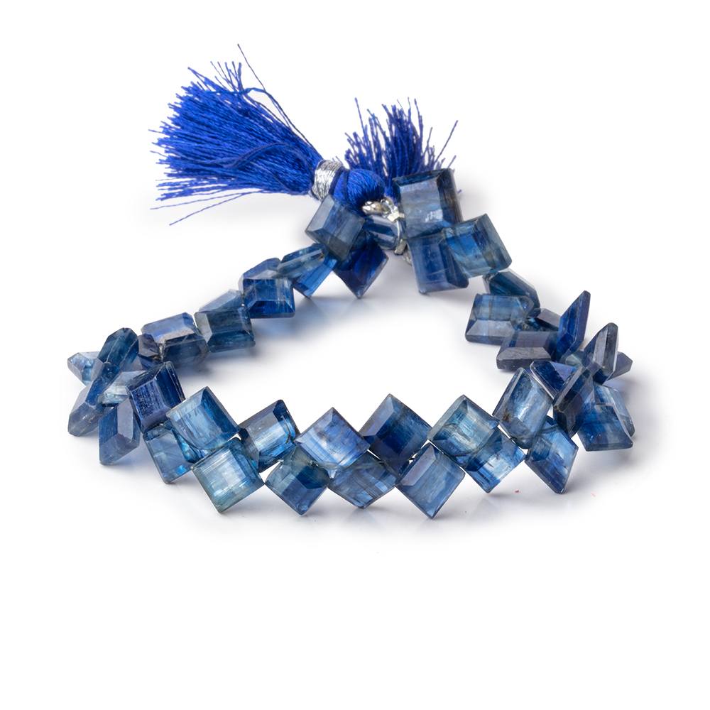 6.5-7.5mm Kyanite Bevel Cut Square Beads 7.5 inch 46 pieces (ONLINE ORDER ONLY)