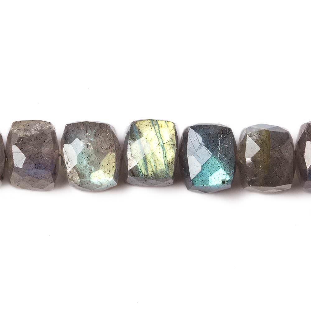 6.5-7.5mm Labradorite Faceted Cube Beads 10 inch 40 pieces (ONLINE ORDER ONLY)