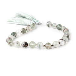 6.5-7mm Moss Quartz Faceted Round Beads 8 inch 25 pieces (ONLINE ORDER ONLY)