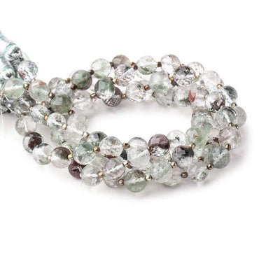 6.5-7mm Moss Quartz Faceted Round Beads 8 inch 25 pieces (ONLINE ORDER ONLY)
