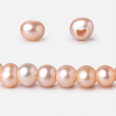 6.5-7.5mm Peach Off Round Large Hole Freshwater Pearls 15.5 inch 72 Beads (ONLINE ORDER ONLY)