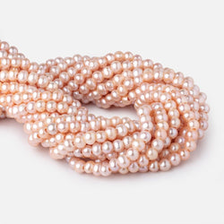 6.5-7.5mm Peach Off Round Large Hole Freshwater Pearls 15.5 inch 72 Beads (ONLINE ORDER ONLY)