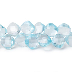 6.5-7.5mm Sky Blue Topaz Faceted Pillow Beads 7.5 inch 50 beads (ONLINE ORDER ONLY)
