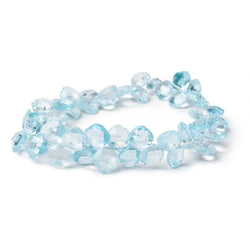 6.5-7.5mm Sky Blue Topaz Faceted Pillow Beads 7.5 inch 50 beads (ONLINE ORDER ONLY)
