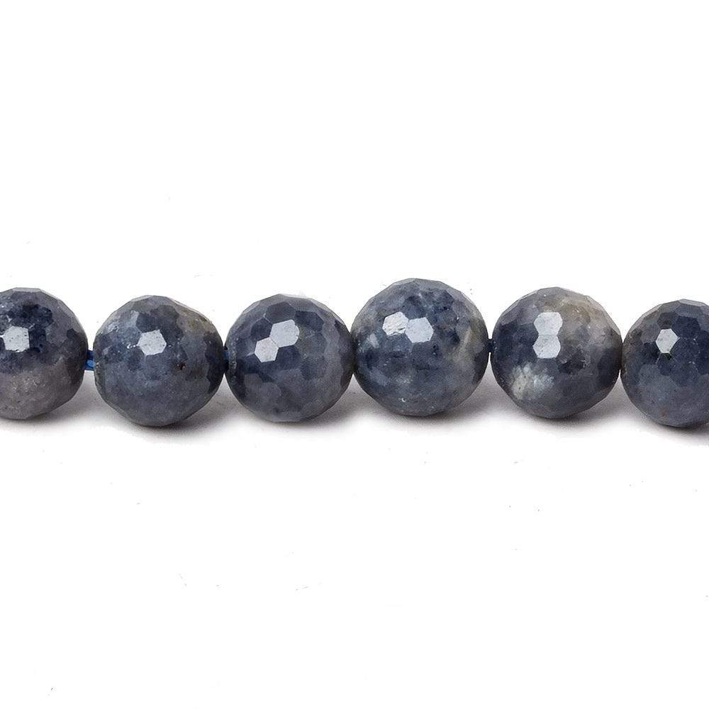 7.5mm Blue Sapphire Large Hole Faceted Round Beads 7 inch 24 pieces (ONLINE ORDER ONLY)