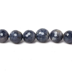 7.5mm Blue Sapphire Large Hole Faceted Round Beads 7 inch 24 pieces (ONLINE ORDER ONLY)