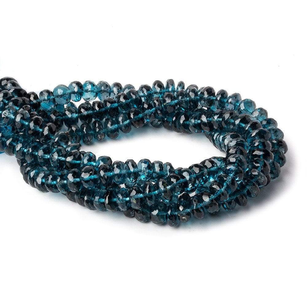 6.5-7mm London Blue Topaz faceted rondelle beads 8 inch 52 pieces (ONLINE ORDER ONLY)