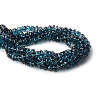 6.5-7mm London Blue Topaz faceted rondelle beads 8 inch 52 pieces (ONLINE ORDER ONLY)