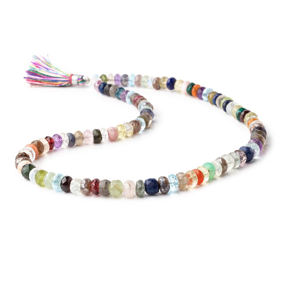 6.5-7mm Multi Gem Faceted Rondelle Beads 16 inch 100 pieces (ONLINE ORDER ONLY)