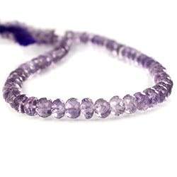 6.5-7mm Pink Amethyst Faceted Rondelles 9 inch 65 beads A (ONLINE ORDER ONLY)