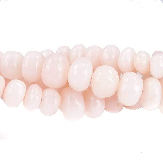 6.5-7mm Pink Peruvian Opal Plain Rondelle Beads 16 inch 90 beads AAA (ONLINE ORDER ONLY)